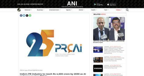  India's PR industry to reach Rs 4,500 crore by 2030 as AI reshapes sector: PRCAI
